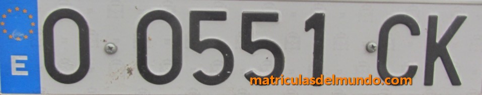 Matrícula de Asturias O-CK 0551